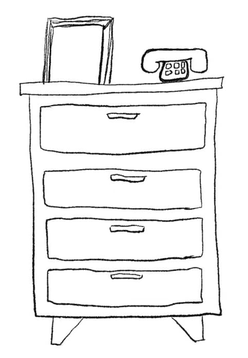 手绘柜子背景图